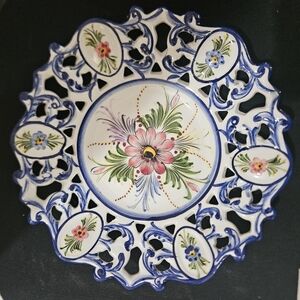 Floral Ceramic Portugal Plate